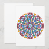 Blumenmandala Dankeskarte (Vorne/Hinten)
