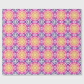 Blumenmandala: farbenfroh Vintag. Geschenkpapier (Flach)