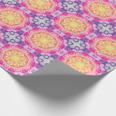 Blumenmandala: farbenfroh Vintag. Geschenkpapier (Ecke)