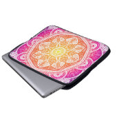 Blumenmandala: farbenfroh Vintag. Laptopschutzhülle (Vorne Knopf)