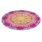 Blumenmandala: farbenfroh Vintag. Schneidebrett (Ecke)