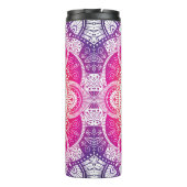 Blumenmandala: farbenfroh Vintag. Thermosbecher (Rückseite)