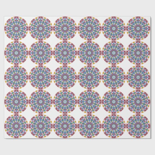 Blumenmandala Geschenkpapier (Flach)