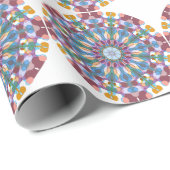 Blumenmandala Geschenkpapier (Rolleneckpunkt)