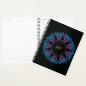 Blumenmandala in Blau und Mauve Planer (Anzeige)