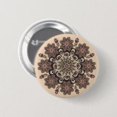 Blumenmandala-Knopf Button (Vorne & Hinten)