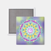 Blumenmandala Magnet (Vorderseite/Rückseite)