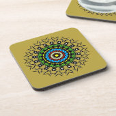 Blumenmandala Nahtlos Getränkeuntersetzer (Linke Seite)