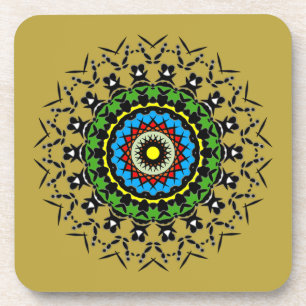 Blumenmandala Nahtlos Getränkeuntersetzer