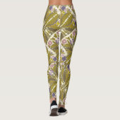 BlumenMandala, Olivrosa und lila Leggings (Rückseite)
