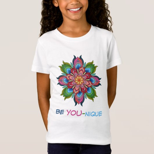 BlumenMandala, Sei DU-nique! T-Shirt (Vorderseite)