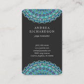 BlumenMandala-Verzierung Visitenkarte (Rückseite)
