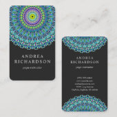 BlumenMandala-Verzierung Visitenkarte (Vorne/Hinten)