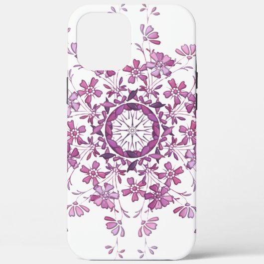 Blumenmandala Vintag lila Case-Mate iPhone Hülle (Rückseite)