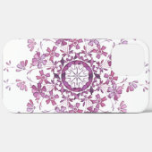 Blumenmandala Vintag lila Case-Mate iPhone Hülle (Rückseite (Horizontal))