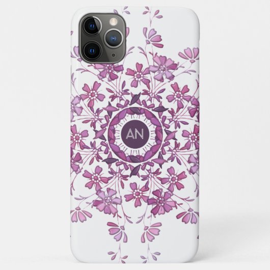 Blumenmandala Vintag lila Case-Mate iPhone Hülle (Rückseite)