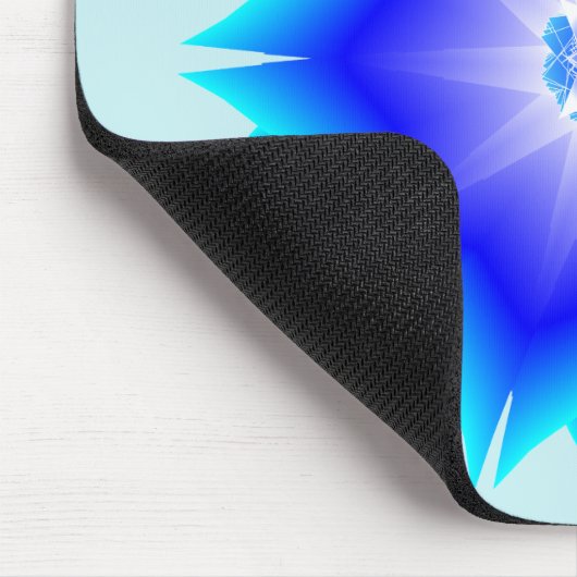 BlumenMandalablau Mousepad (Ecke)