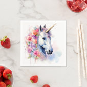 Blumenmane Einhorn/Pferdepapier Serviette (Beispiel)