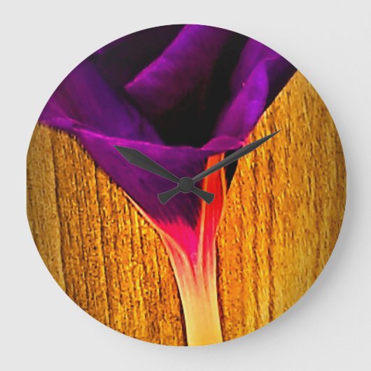 Blumenmanschette Große Wanduhr (Vorderseite)