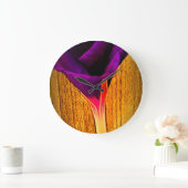 Blumenmanschette Große Wanduhr (Zuhause)