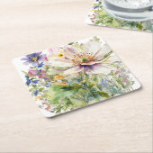 Blumenmanschette Rechteckiger Pappuntersetzer (angewinkelt)