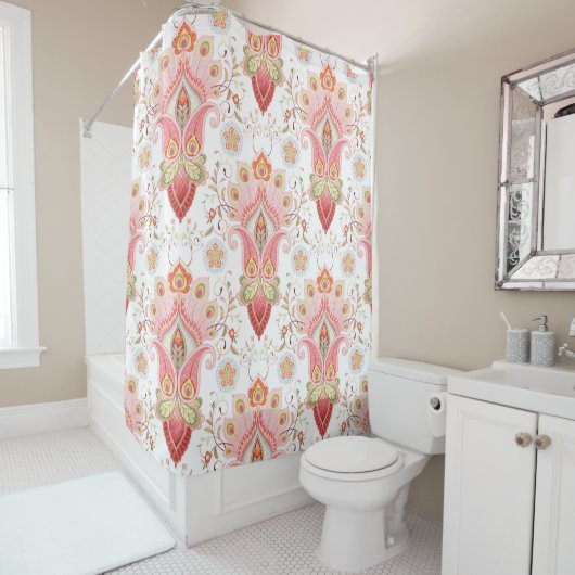 Blumenmantel mit Pisley und Ppe Duschvorhang (Beispiel)