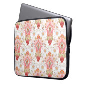 Blumenmantel mit Pisley und Ppe Laptopschutzhülle (Vorderseite Links)