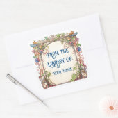 Blumenmärchen Buchzeichen für Ihr Kind Quadratischer Aufkleber (Umschlag)