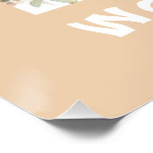 Blumenmärchen der Aquarelldruckerin, rosa Poster (Ecke)