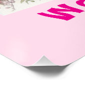 Blumenmärchen der Aquarelldruckerin, rosa Poster (Ecke)