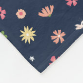 Blumenmarine-Muster Peter-Kaninchen-| Fleecedecke (Ecke)