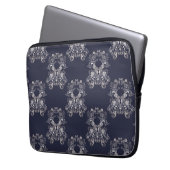 Blumenmarinemuster der barocken Art Laptopschutzhülle (Vorderseite Links)