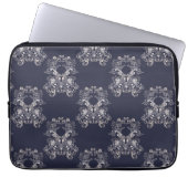 Blumenmarinemuster der barocken Art Laptopschutzhülle (Vorderseite)