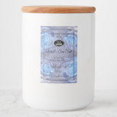 Blumenmarken Lichtblaue Rose mit Logo Lebensmitteletikett (Vorderseite)