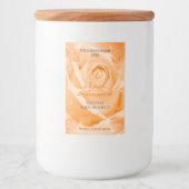 Blumenmarken Orangefarbene Rose mit Palm-Blätter Lebensmitteletikett (Vorderseite)