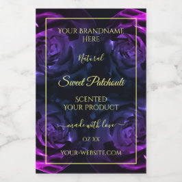 Blumenmarken Rosa Lila blühende Rose Lebensmitteletikett