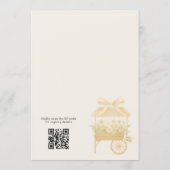 Blumenmarkt Coquette Schleife QR Code Brautparty Einladung (Rückseite)