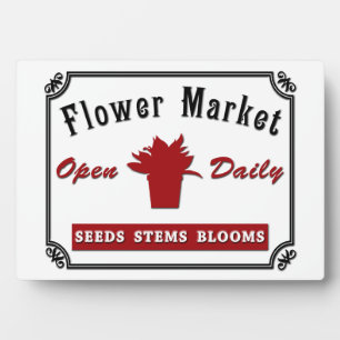 Blumenmarkt Fotoplatte