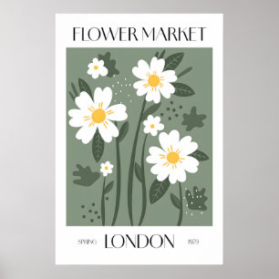Blumenmarkt-Kunstposter – London Frühling 1979 Poster