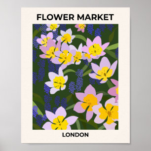 Blumenmarkt London Botanisch Poster