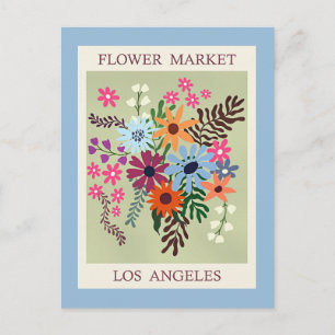 Blumenmarkt, Los Angeles, Postkarte