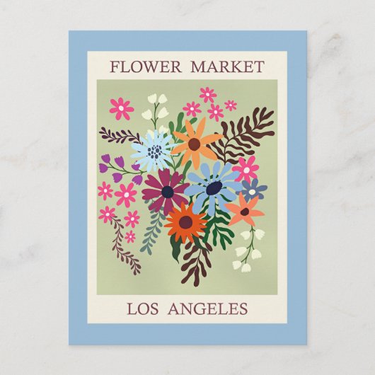 Blumenmarkt, Los Angeles, Postkarte (Vorderseite)