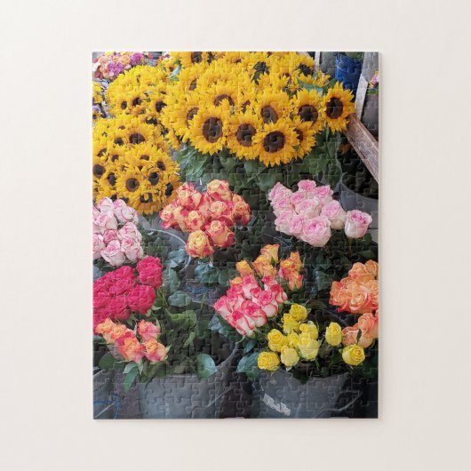 Blumenmarkt-Platz-Puzzle Puzzle (Vertikal)