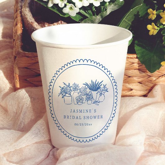 Blumenmarkt Whimsical Brautdusche Pappbecher