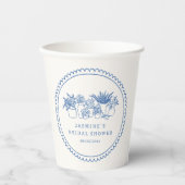 Blumenmarkt Whimsical Brautdusche Pappbecher (Vorderseite)