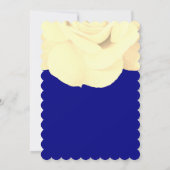 Blumenmarsch Blue Ivory Rose Frühjahrssommer Hochz Einladung (Rückseite)