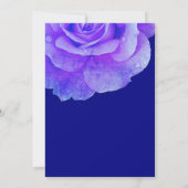 Blumenmarsche Blue Rose Blume Rustic Boho Wedding Einladung (Rückseite)