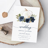 Blumenmarschee Blue Pumpkin Fall Greenerity Weddin Einladung