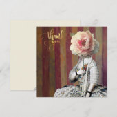 Blumenmaske ein und aus Diva Dankeskarte (Vorne/Hinten)