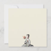 Blumenmaske ein und aus Diva Dankeskarte (Rückseite)